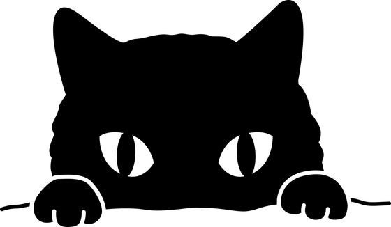 Illustration of Peeking Cat